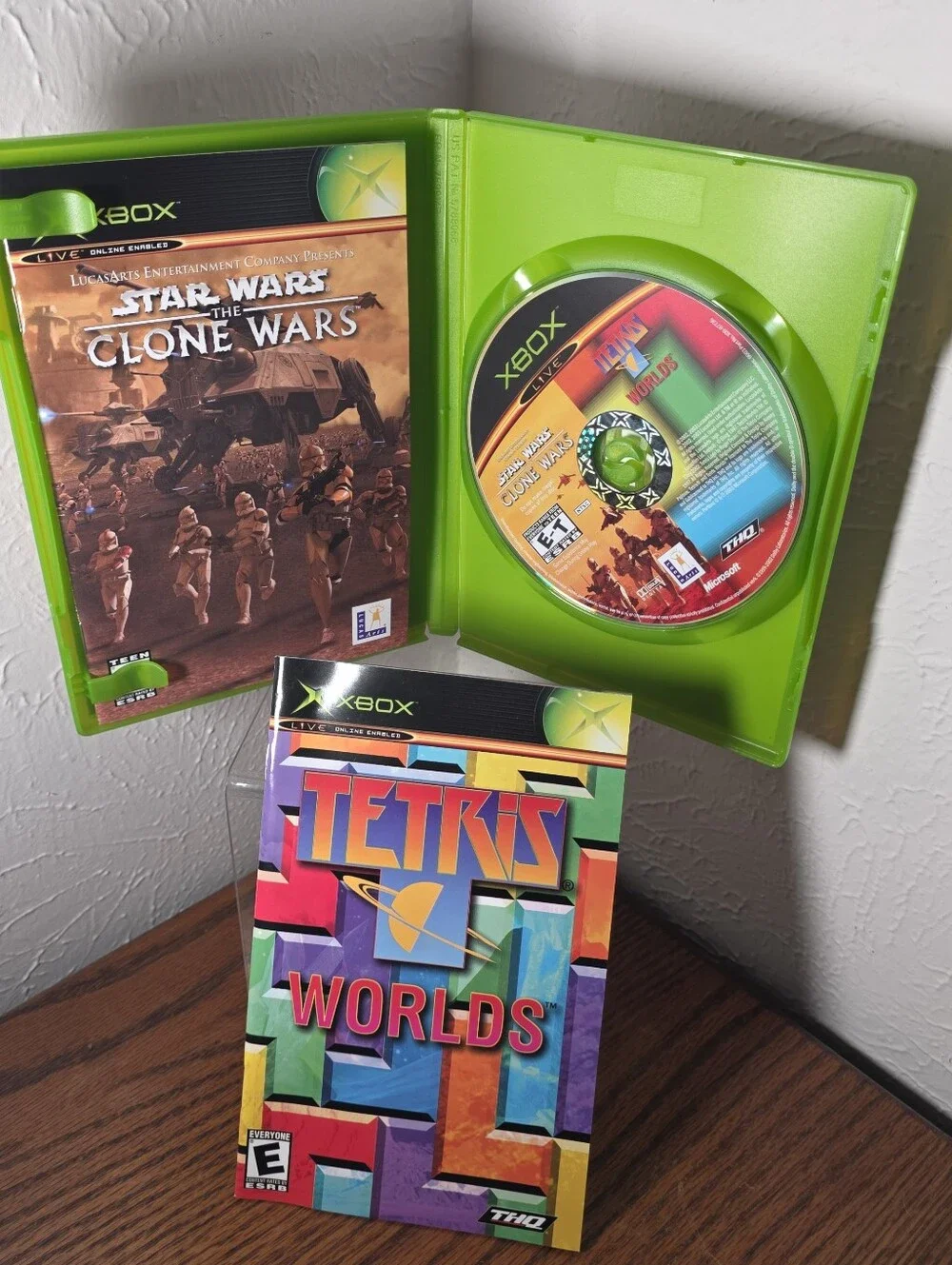 Star Wars Clone Wars Tetris Worlds Combo Original Xbox Video Game Microsoft